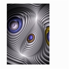 Fractal Silver Warp Pattern Large Garden Flag (two Sides) by Celenk