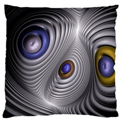 Fractal Silver Warp Pattern Large Cushion Case (one Side) by Celenk