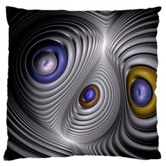 Fractal Silver Warp Pattern Standard Flano Cushion Case (two Sides) by Celenk