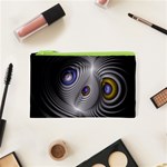 Fractal Silver Warp Pattern Cosmetic Bag (XS) Front