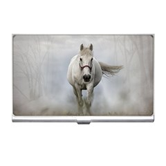 Horse Mammal White Horse Animal Business Card Holders by Celenk