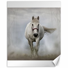 Horse Mammal White Horse Animal Canvas 16  X 20   by Celenk