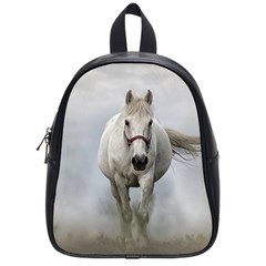 Horse Mammal White Horse Animal School Bag (small) by Celenk