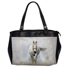 Horse Mammal White Horse Animal Office Handbags (2 Sides)  by Celenk