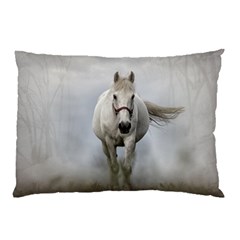 Horse Mammal White Horse Animal Pillow Case (two Sides) by Celenk