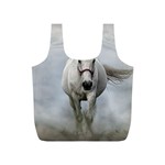 Horse Mammal White Horse Animal Full Print Recycle Bags (S)  Front