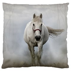 Horse Mammal White Horse Animal Standard Flano Cushion Case (one Side) by Celenk