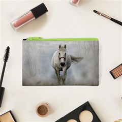 Horse Mammal White Horse Animal Cosmetic Bag (xs) by Celenk