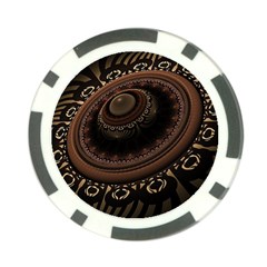 Fractal Stripes Abstract Pattern Poker Chip Card Guard by Celenk