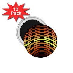 Fractal Orange Texture Waves 1 75  Magnets (10 Pack)  by Celenk