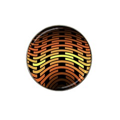 Fractal Orange Texture Waves Hat Clip Ball Marker (10 Pack) by Celenk