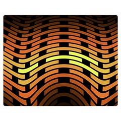 Fractal Orange Texture Waves Double Sided Flano Blanket (medium)  by Celenk