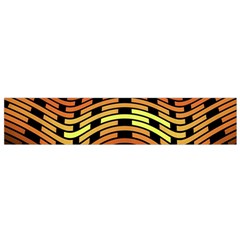 Fractal Orange Texture Waves Small Flano Scarf by Celenk