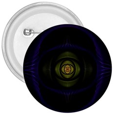 Fractal Blue Eye Fantasy 3d 3  Buttons by Celenk