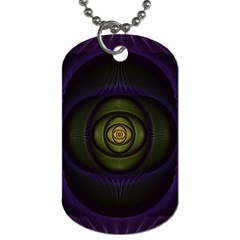 Fractal Blue Eye Fantasy 3d Dog Tag (one Side)