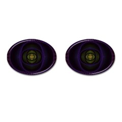 Fractal Blue Eye Fantasy 3d Cufflinks (oval) by Celenk