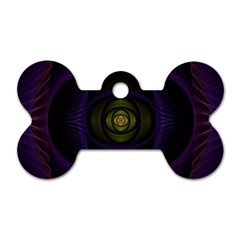 Fractal Blue Eye Fantasy 3d Dog Tag Bone (one Side) by Celenk