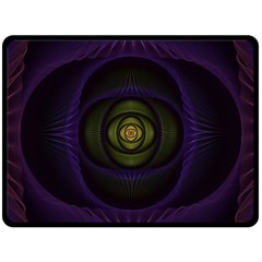 Fractal Blue Eye Fantasy 3d Fleece Blanket (large)  by Celenk