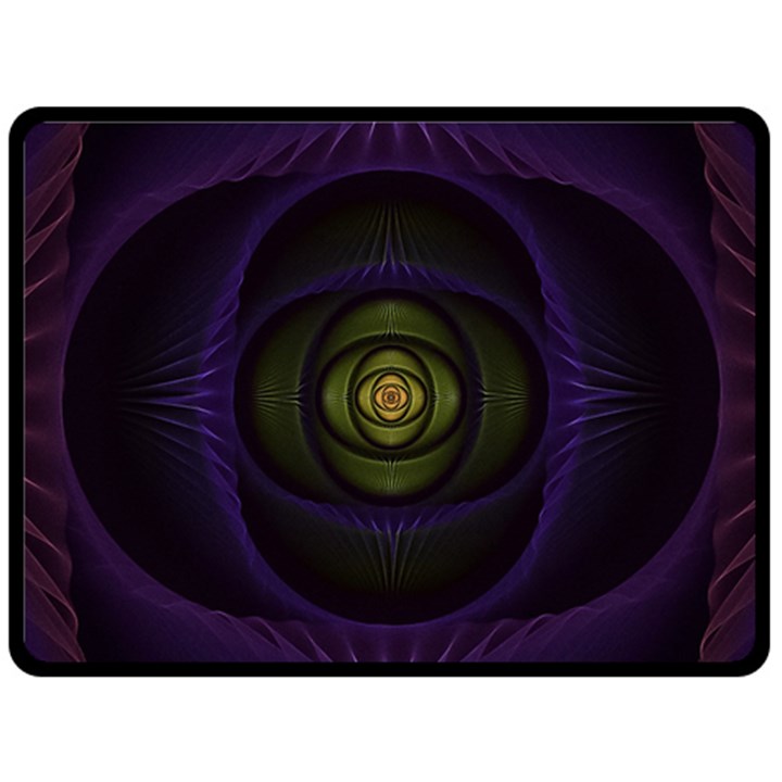 Fractal Blue Eye Fantasy 3d Fleece Blanket (Large) 