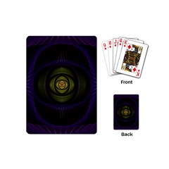 Fractal Blue Eye Fantasy 3d Playing Cards (mini)  by Celenk