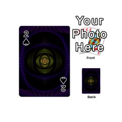 Fractal Blue Eye Fantasy 3d Playing Cards 54 (mini)  by Celenk