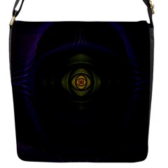 Fractal Blue Eye Fantasy 3d Flap Messenger Bag (s) by Celenk