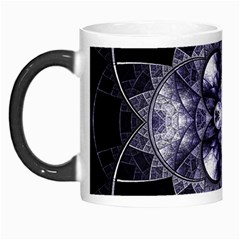 Fractal Blue Denim Stained Glass Morph Mugs by Celenk