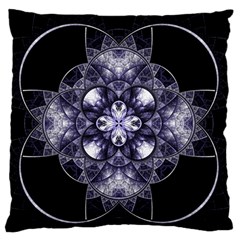 Fractal Blue Denim Stained Glass Standard Flano Cushion Case (one Side) by Celenk