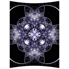 Fractal Blue Denim Stained Glass Back Support Cushion by Celenk