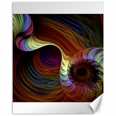 Fractal Colorful Rainbow Flowing Canvas 11  X 14   by Celenk