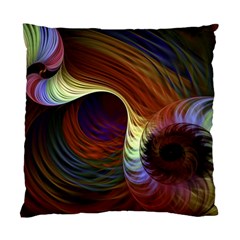 Fractal Colorful Rainbow Flowing Standard Cushion Case (one Side) by Celenk