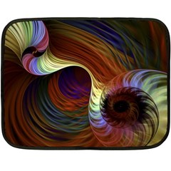 Fractal Colorful Rainbow Flowing Double Sided Fleece Blanket (mini)  by Celenk