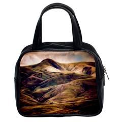 Iceland Mountains Sky Clouds Classic Handbags (2 Sides) by Celenk