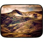 Iceland Mountains Sky Clouds Double Sided Fleece Blanket (Mini)  35 x27  Blanket Front