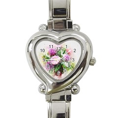 Flowers Roses Bouquet Art Nature Heart Italian Charm Watch by Celenk