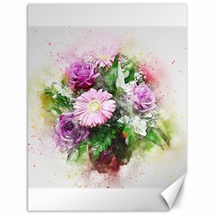 Flowers Roses Bouquet Art Nature Canvas 12  X 16   by Celenk