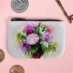 Flowers Roses Bouquet Art Nature Mini Coin Purses by Celenk