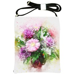 Flowers Roses Bouquet Art Nature Shoulder Sling Bags by Celenk