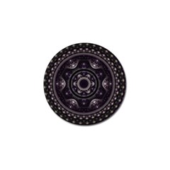 Fractal Mandala Circles Purple Golf Ball Marker by Celenk