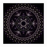 Fractal Mandala Circles Purple Medium Glasses Cloth (2-Side) Back