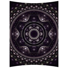 Fractal Mandala Circles Purple Back Support Cushion by Celenk