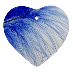 Spring Blue Colored Heart Ornament (two Sides) by Celenk