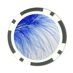 Spring Blue Colored Poker Chip Card Guard Back