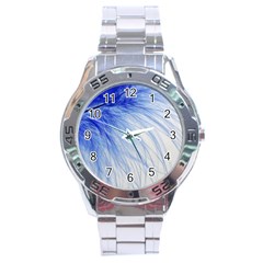 Spring Blue Colored Stainless Steel Analogue Watch by Celenk