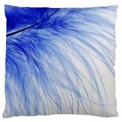 Spring Blue Colored Large Cushion Case (one Side) by Celenk