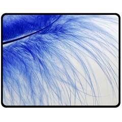 Spring Blue Colored Double Sided Fleece Blanket (medium)  by Celenk