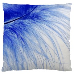 Spring Blue Colored Large Flano Cushion Case (two Sides) by Celenk