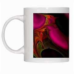 Fractal Abstract Colorful Floral White Mugs by Celenk