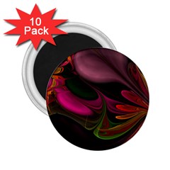 Fractal Abstract Colorful Floral 2 25  Magnets (10 Pack)  by Celenk