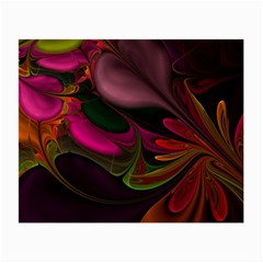 Fractal Abstract Colorful Floral Small Glasses Cloth (2-side) by Celenk